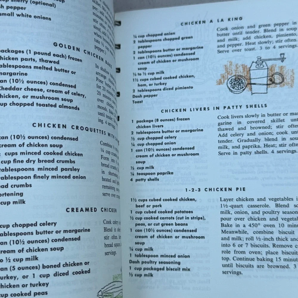 Campbell Cookbook Cooking With Soup Recipes Skillet Dishes‎ Casseroles 1968